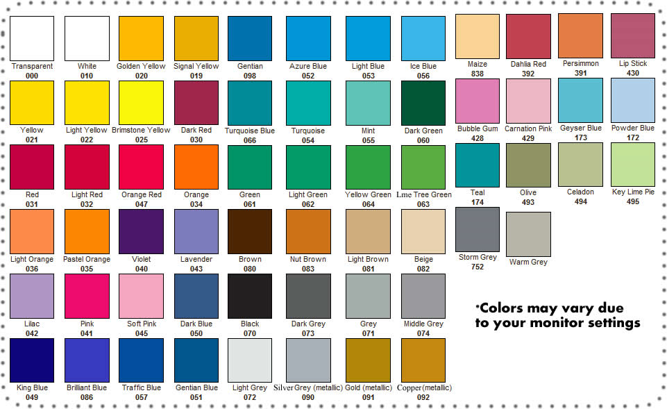 Oracal 631 Color Chart Pdf